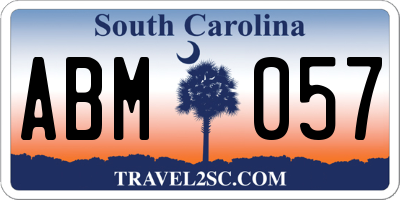 SC license plate ABM057