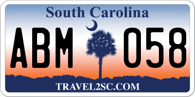 SC license plate ABM058