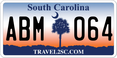 SC license plate ABM064