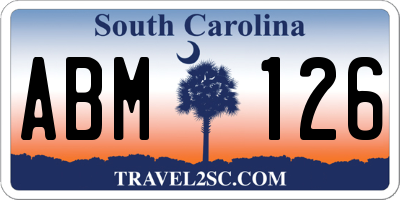 SC license plate ABM126