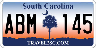 SC license plate ABM145