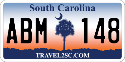 SC license plate ABM148