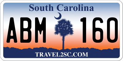 SC license plate ABM160