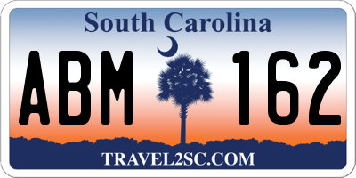 SC license plate ABM162