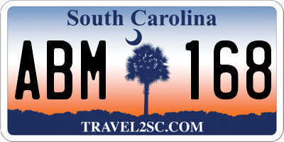 SC license plate ABM168