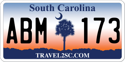SC license plate ABM173