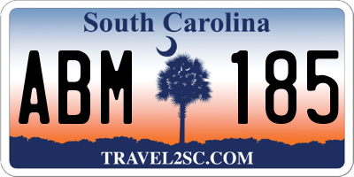 SC license plate ABM185