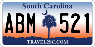 SC license plate ABM521