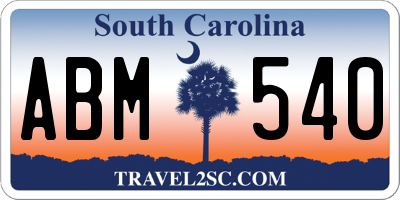 SC license plate ABM540