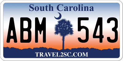 SC license plate ABM543