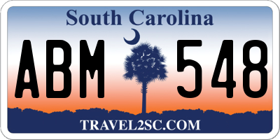 SC license plate ABM548