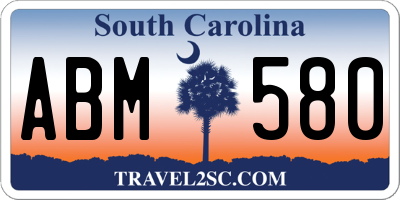 SC license plate ABM580