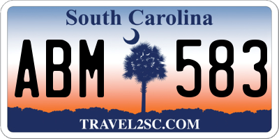 SC license plate ABM583