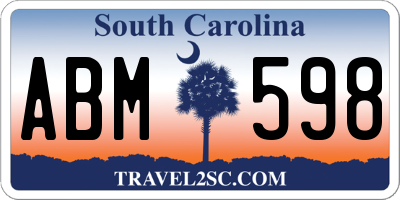 SC license plate ABM598