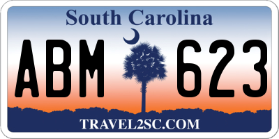 SC license plate ABM623