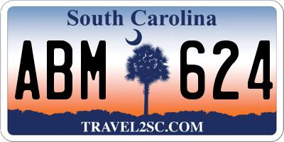 SC license plate ABM624