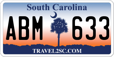 SC license plate ABM633