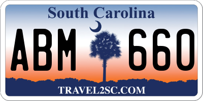 SC license plate ABM660