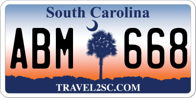 SC license plate ABM668