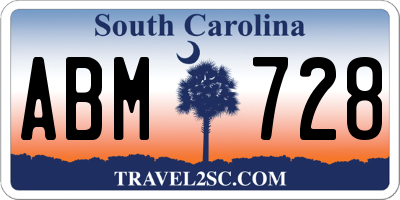 SC license plate ABM728