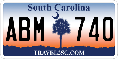 SC license plate ABM740