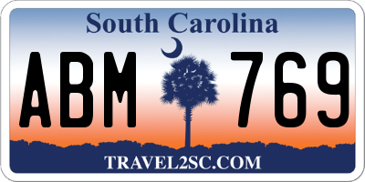 SC license plate ABM769