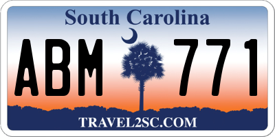 SC license plate ABM771