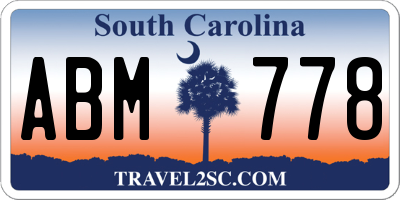 SC license plate ABM778