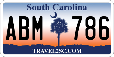 SC license plate ABM786