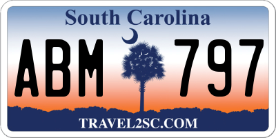 SC license plate ABM797