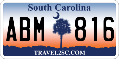 SC license plate ABM816