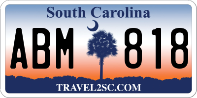 SC license plate ABM818