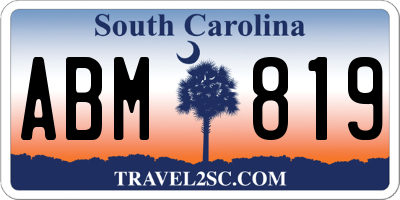 SC license plate ABM819