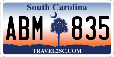 SC license plate ABM835