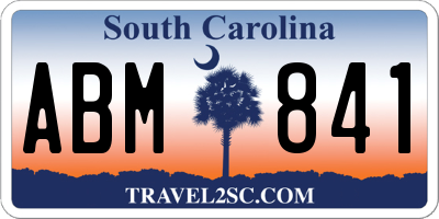 SC license plate ABM841