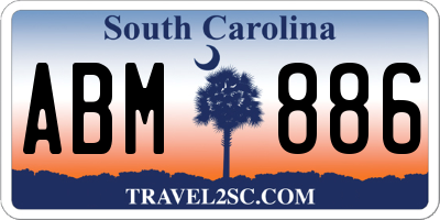 SC license plate ABM886