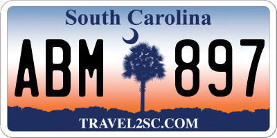SC license plate ABM897
