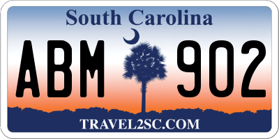 SC license plate ABM902