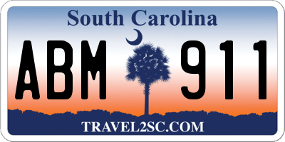 SC license plate ABM911