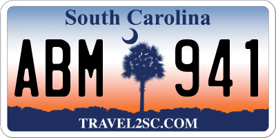 SC license plate ABM941