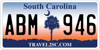 SC license plate ABM946