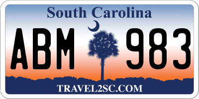 SC license plate ABM983