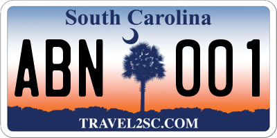 SC license plate ABN001