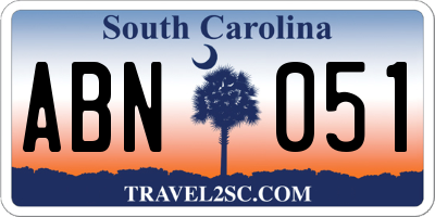 SC license plate ABN051