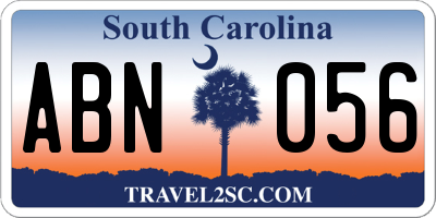 SC license plate ABN056