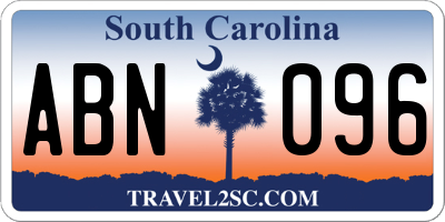 SC license plate ABN096