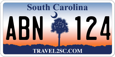 SC license plate ABN124