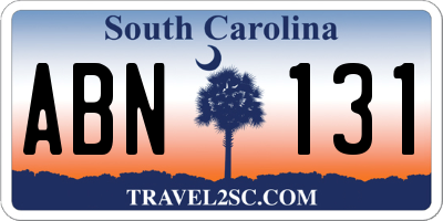 SC license plate ABN131