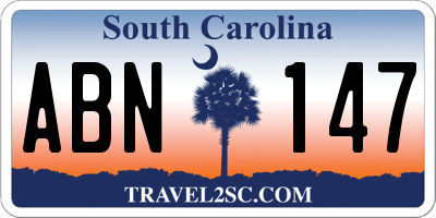 SC license plate ABN147