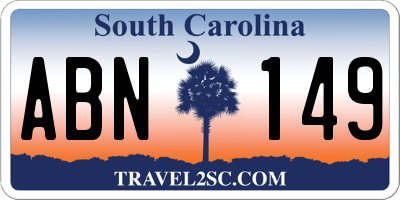 SC license plate ABN149